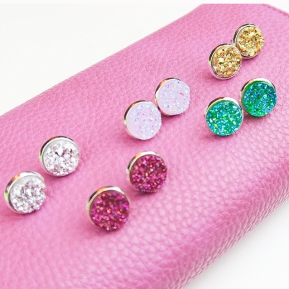 🔴SPARKLE DRUZY STUDS